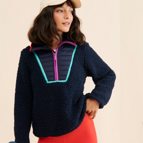 Addison Bay Jackets & Blazers - Anthropologie Addison Bay Blue Major Sherpa Pullover Size small